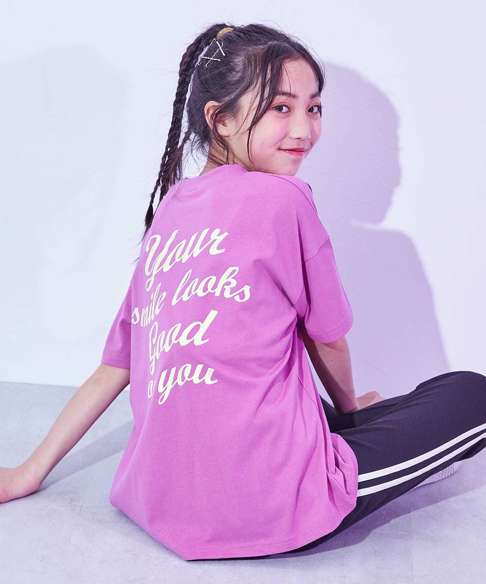 タマキニイメ　試着のみ新品　ペロンT 半袖　ピンクパープル アウトレット SALE 41%OFF/返品不可】【DANCE】BIGシルエット プリント