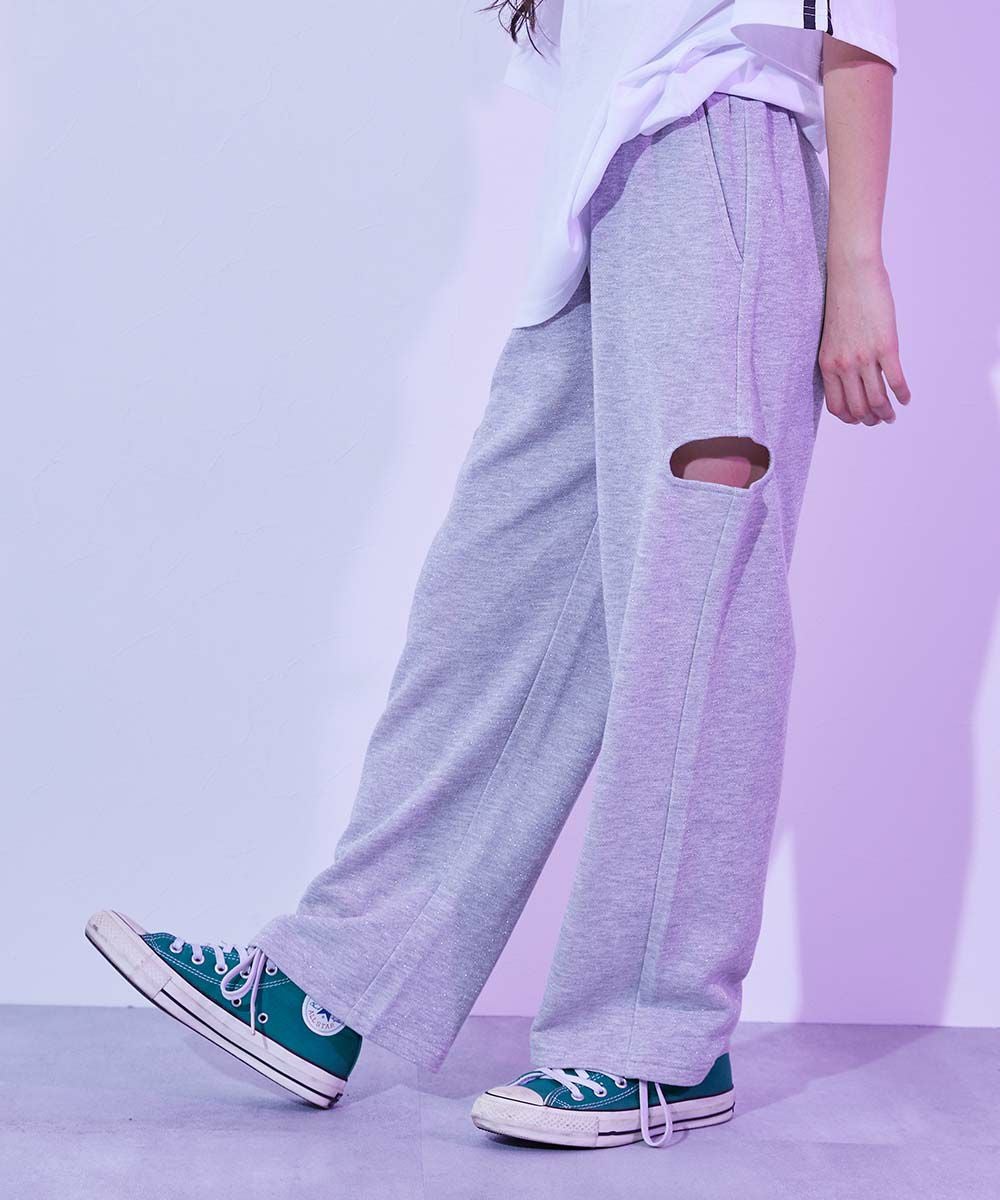 SPECIAL SALE 66%OFF】【DANCE】カットアウト ラメスウェットパンツ