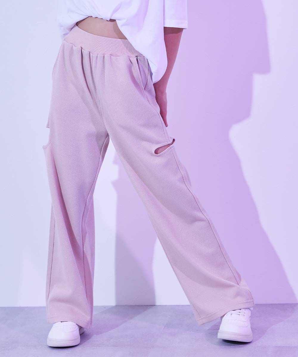 SPECIAL SALE 66%OFF】【DANCE】カットアウト ラメスウェットパンツ