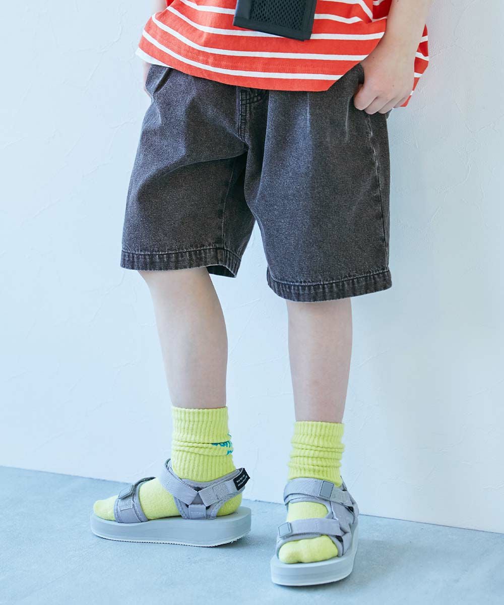 最大5%OFF】ライトオンスデニム ケミカルウォッシュ ハーフパンツ
