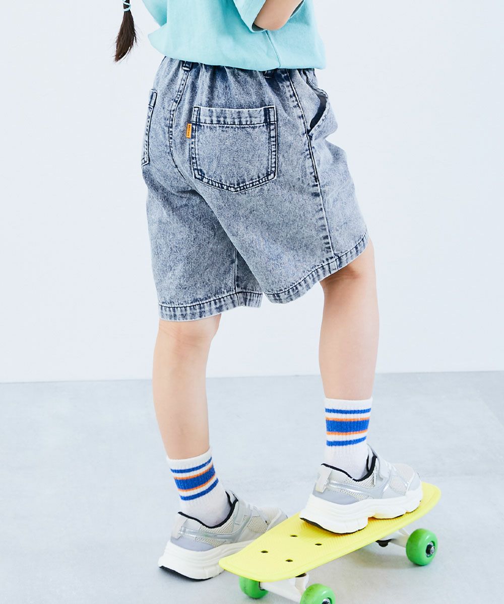 最大10%OFF】ライトオンスデニム ケミカルウォッシュ ハーフパンツ