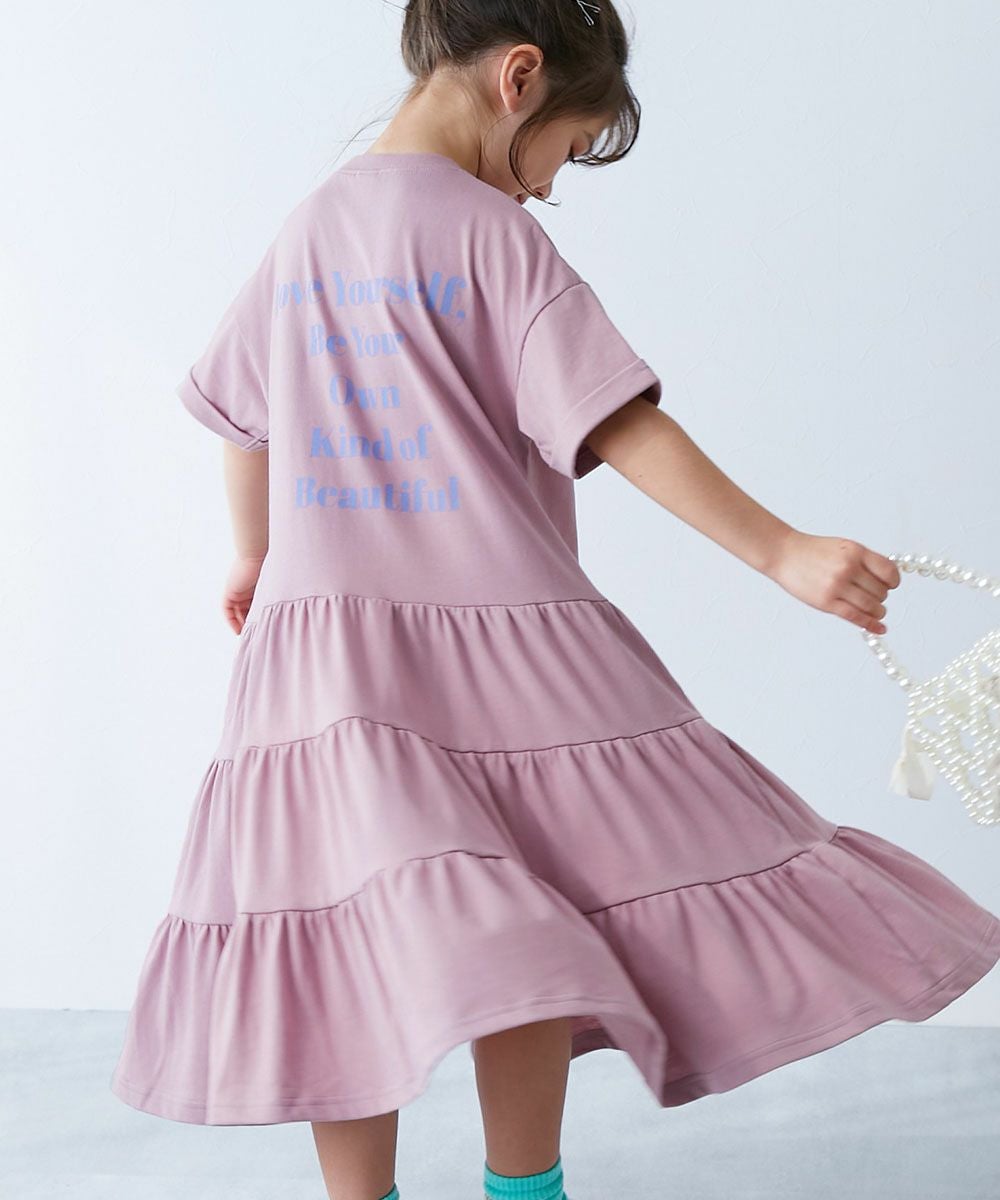 アウトレット SALE 45%OFF/返品不可】裾ティアード バックプリント