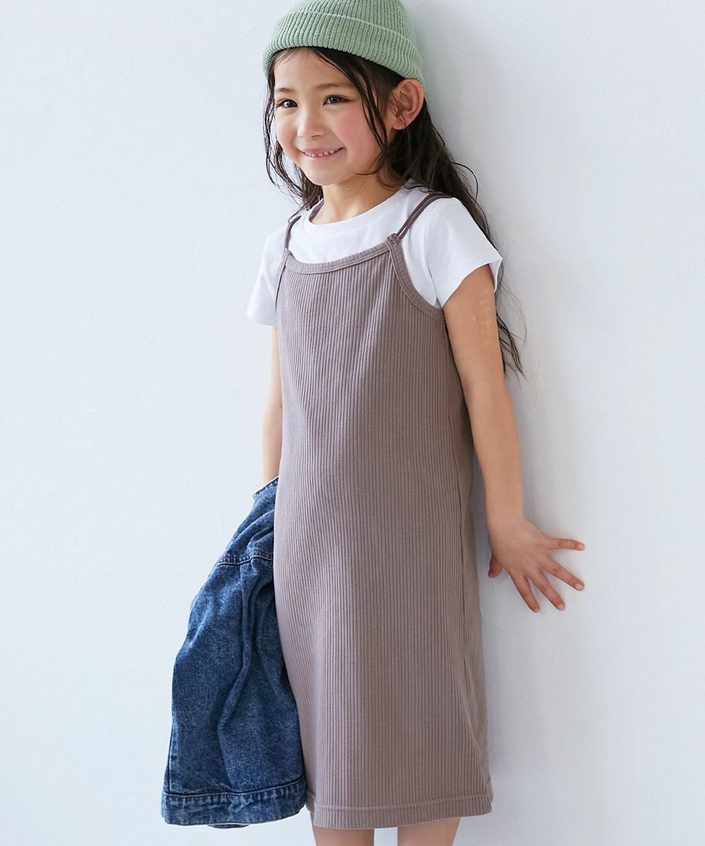 3枚セット Tシャツ、ワンピース アウトレット SALE 70%OFF/返品不可】リブキャミワンピース&半袖T