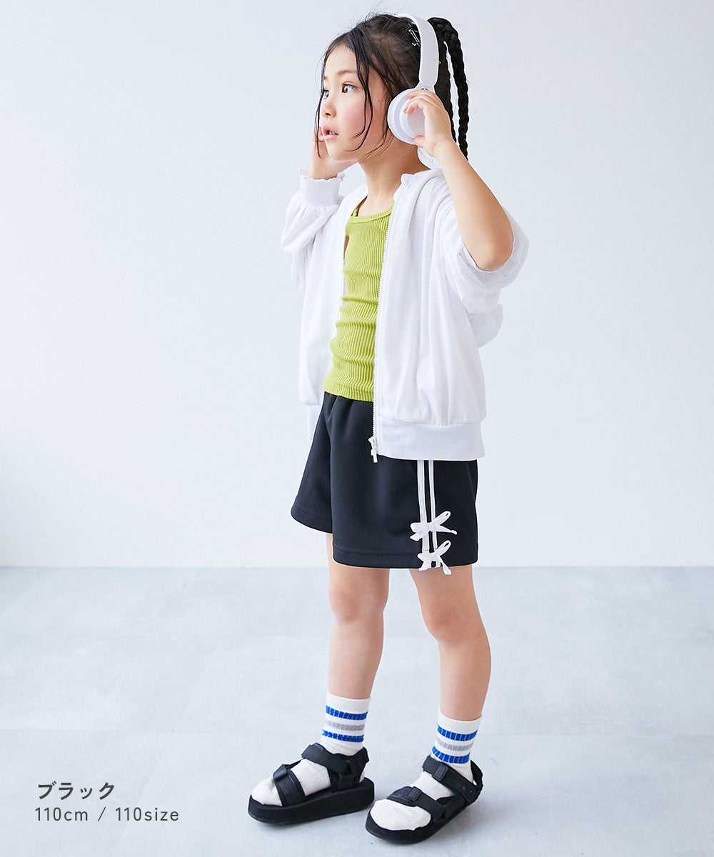 リボン付き サイドラインショートパンツ | 子供服の通販 デビロック