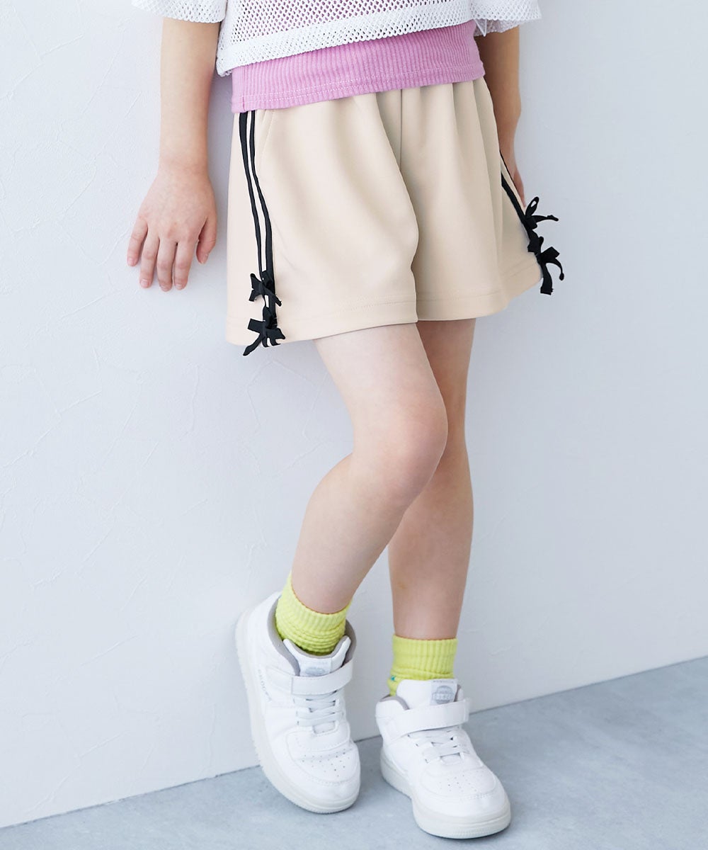 リボン付き サイドラインショートパンツ | 子供服の通販 デビロック