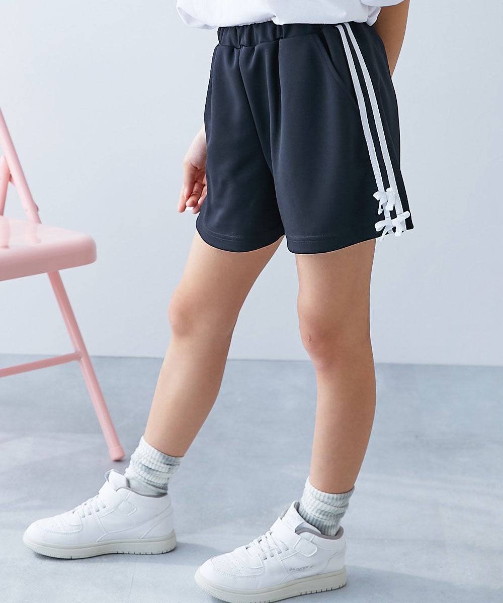 リボン付き サイドラインショートパンツ | 子供服の通販 デビロック