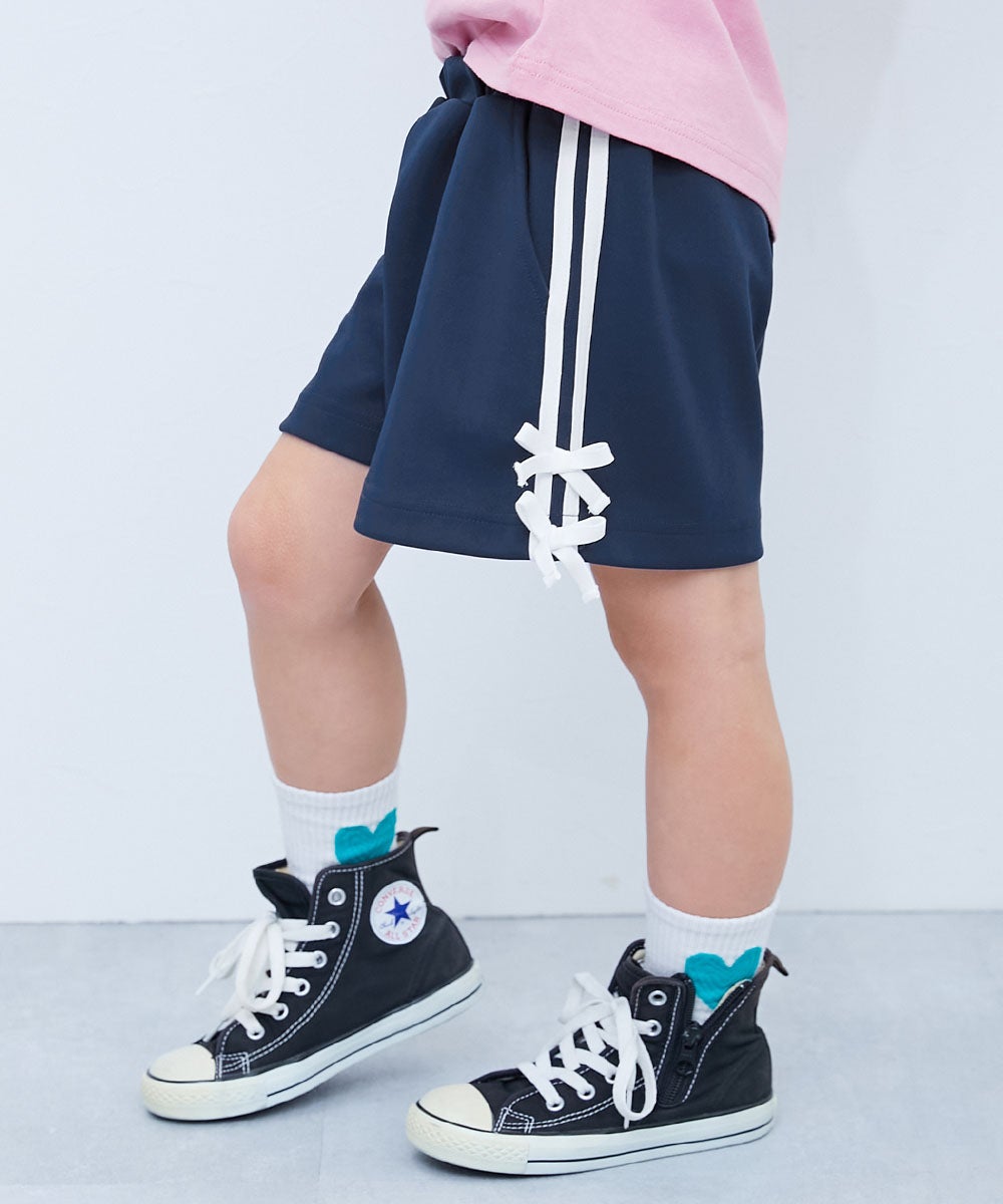 リボン付き サイドラインショートパンツ | 子供服の通販 デビロック