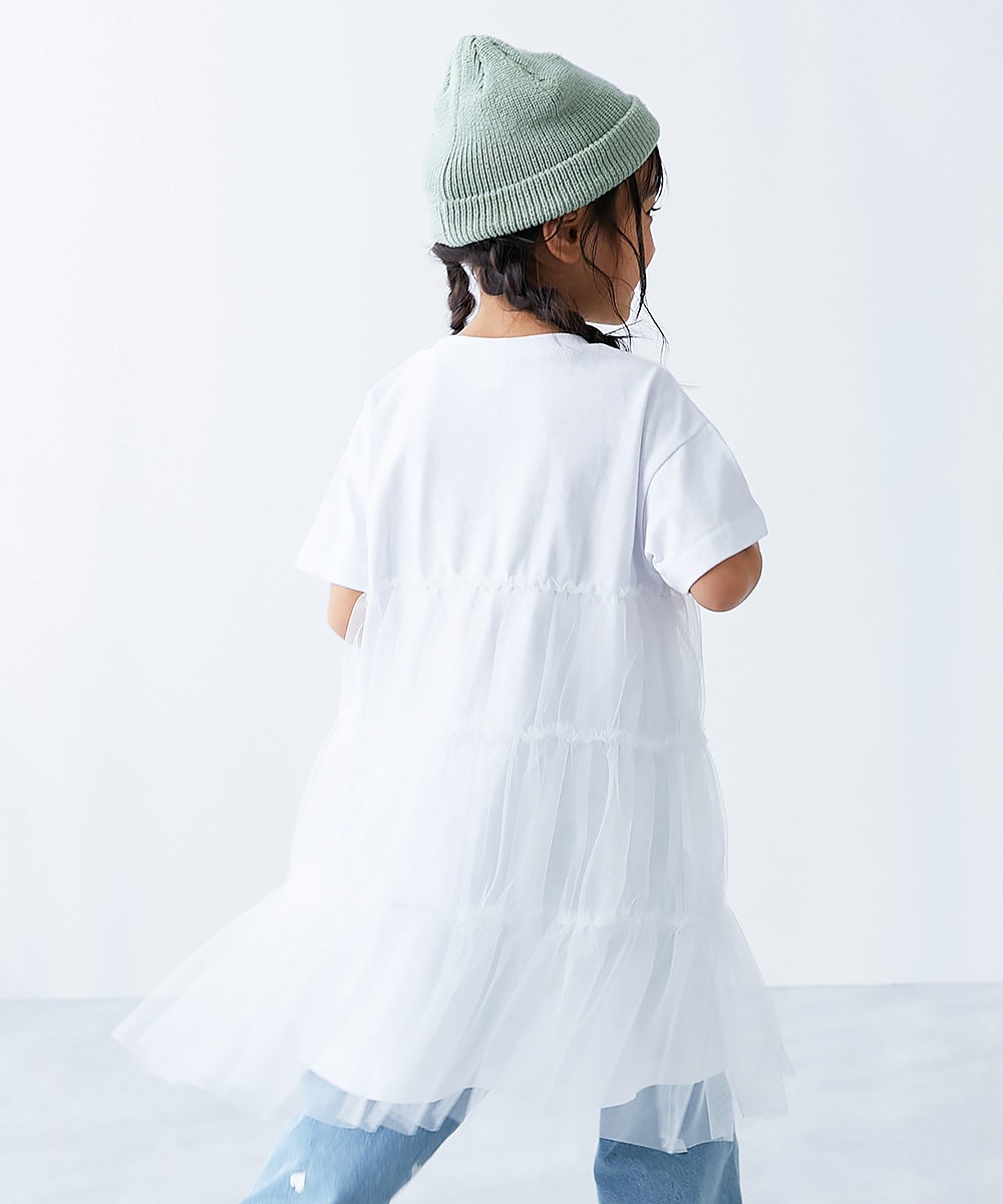 ふんわり チュールドッキングワンピース | 子供服の通販 デビロック