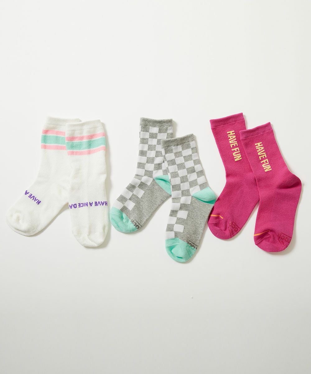 3足セット メッシュ切り替え デザインソックス | 子供服の通販