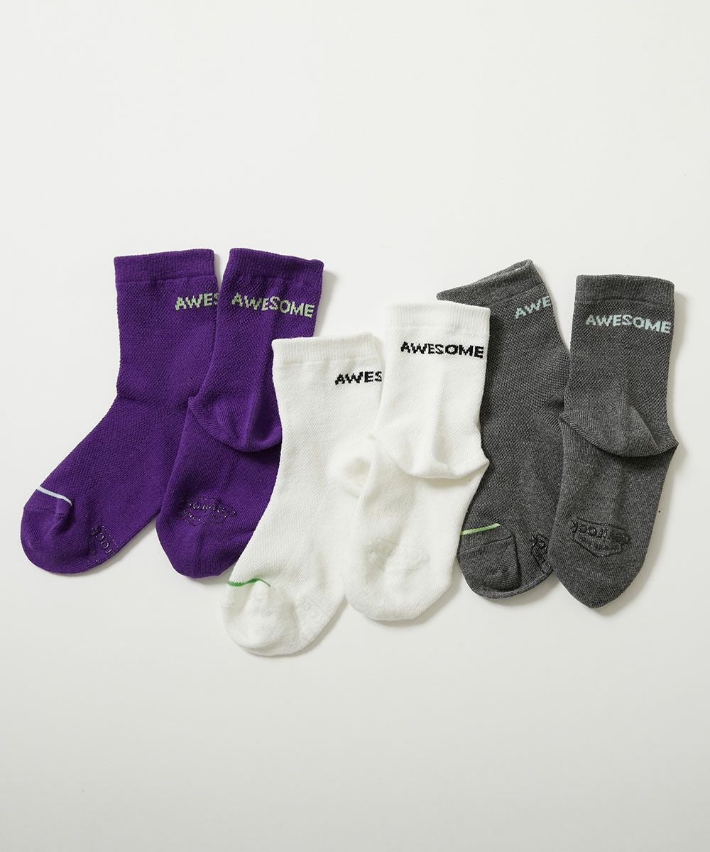 最大9%OFF】3足セット ネオンカラー メッシュ ショート丈ソックス