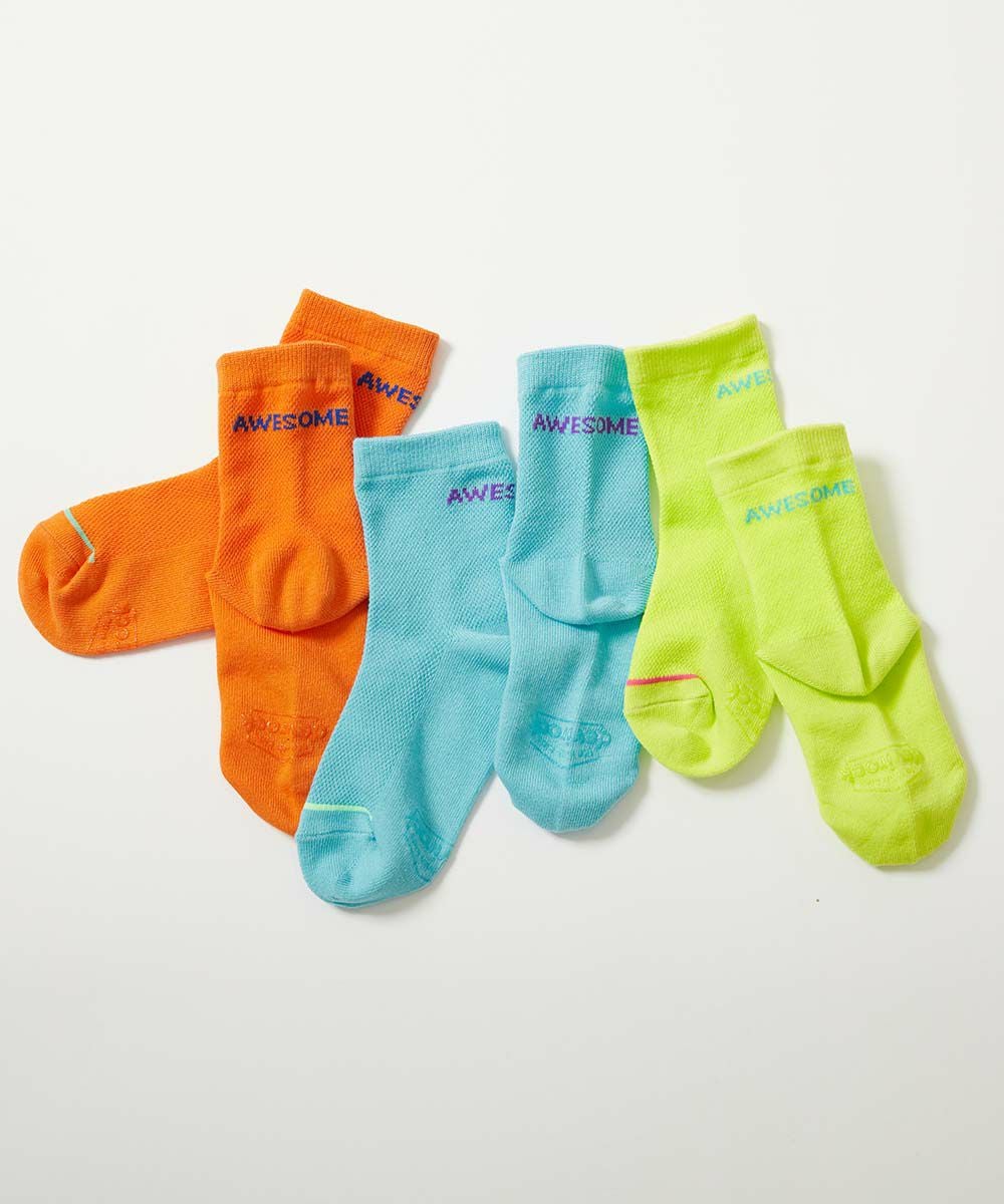 3足セット ネオンカラー メッシュ ショート丈ソックス | 子供服の通販