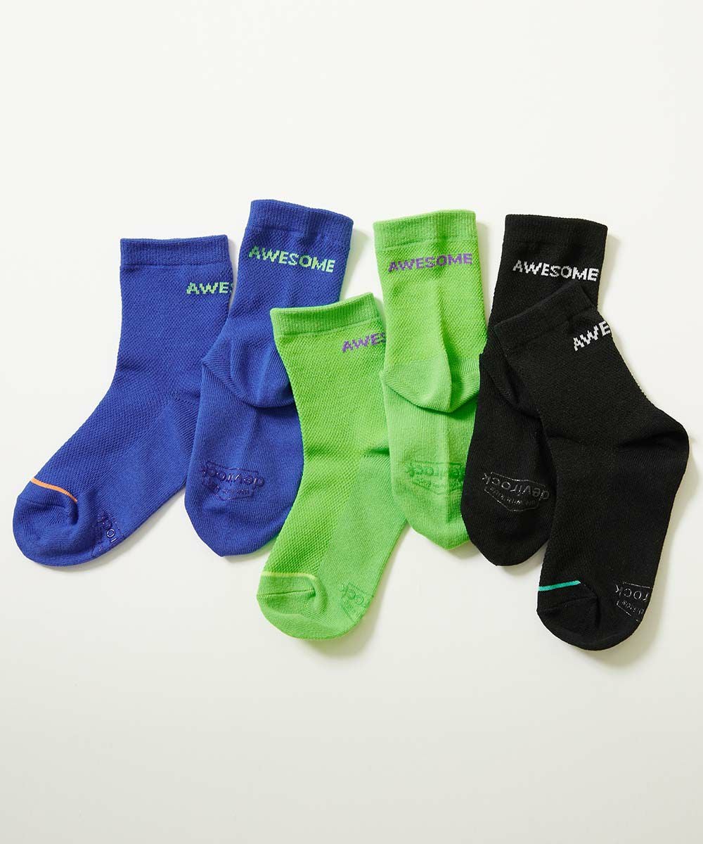 3足セット ネオンカラー メッシュ ショート丈ソックス | 子供服の通販