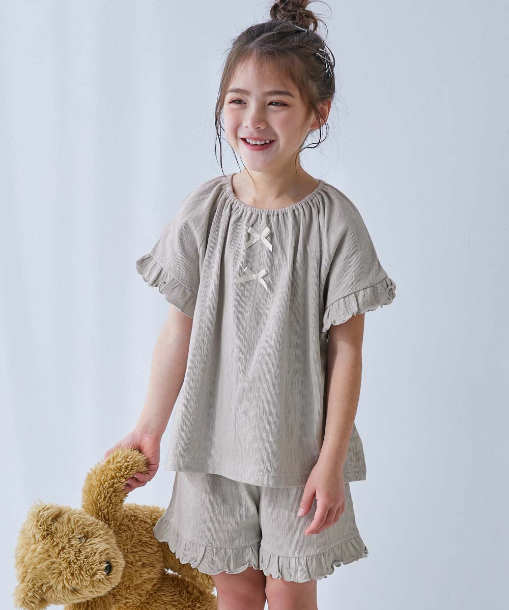 最大9%OFF】着心地やわらか フリルパジャマ | 子供服の通販 デビロック