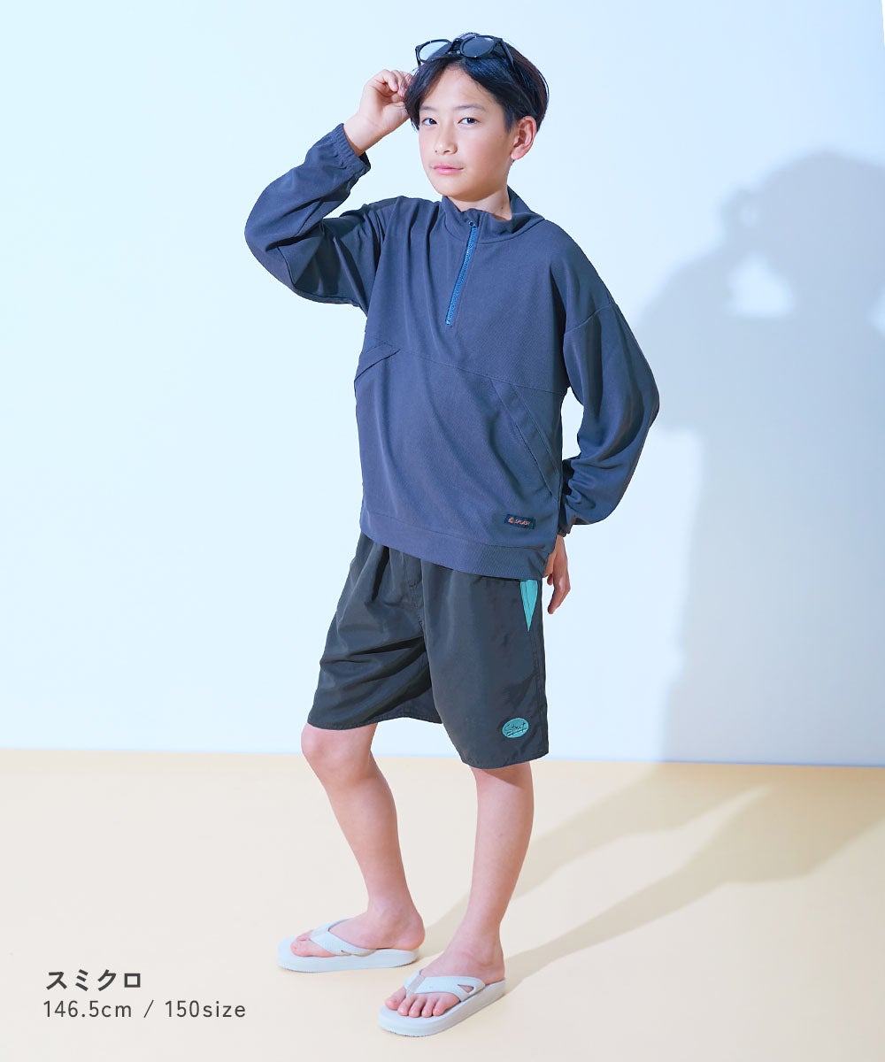 服っぽく着られる 配色デザイン UVカット サーフパンツ水着 | 子供服の