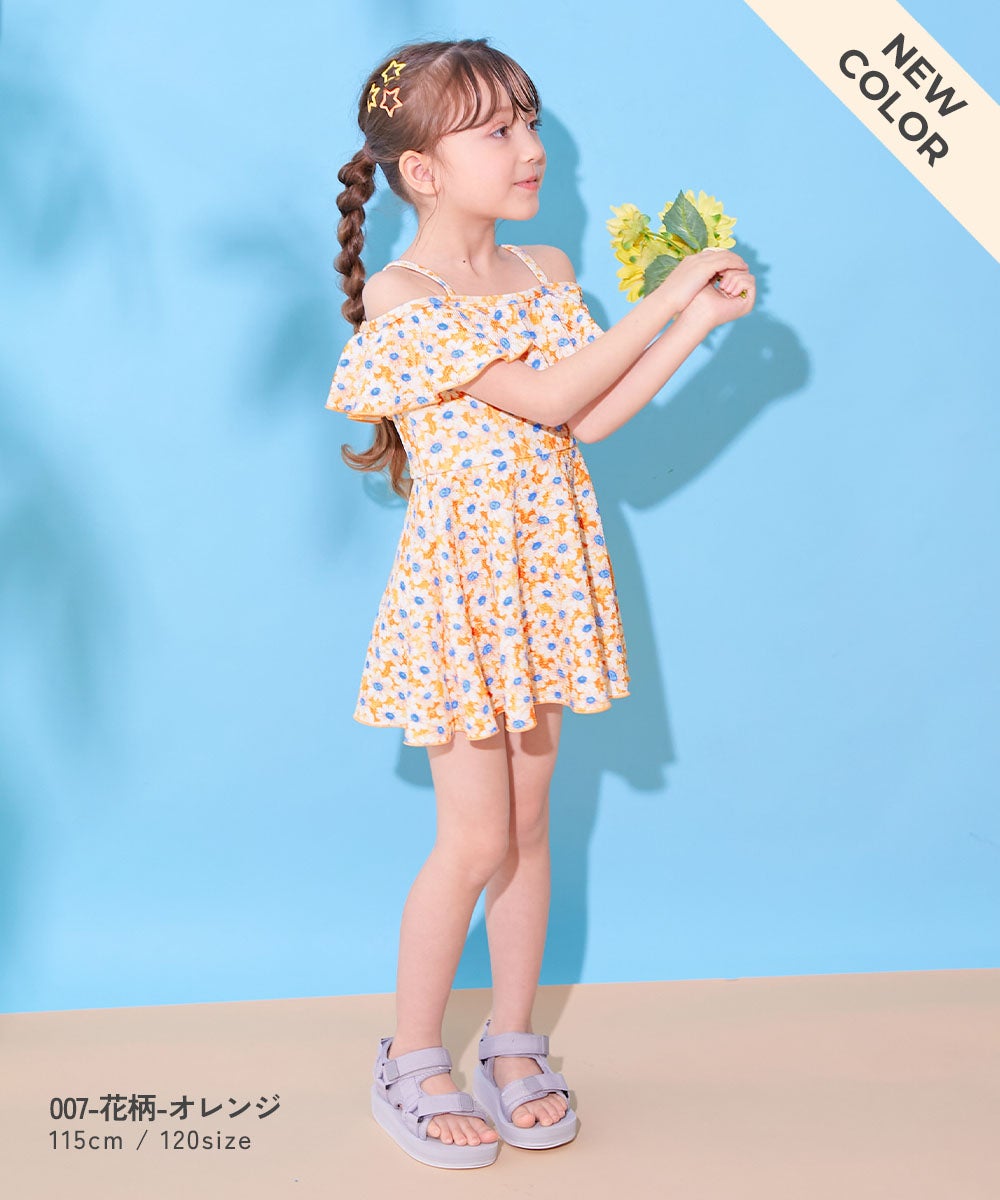 キッズページ 2WAYで着られる UVカット ワンピース風セパレート水着 | 子供服の通販