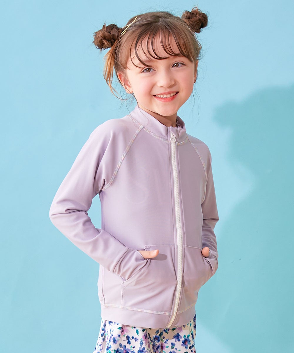 最大5%OFF】UVカット 無地＆柄 長袖ジップラッシュガード | 子供服の