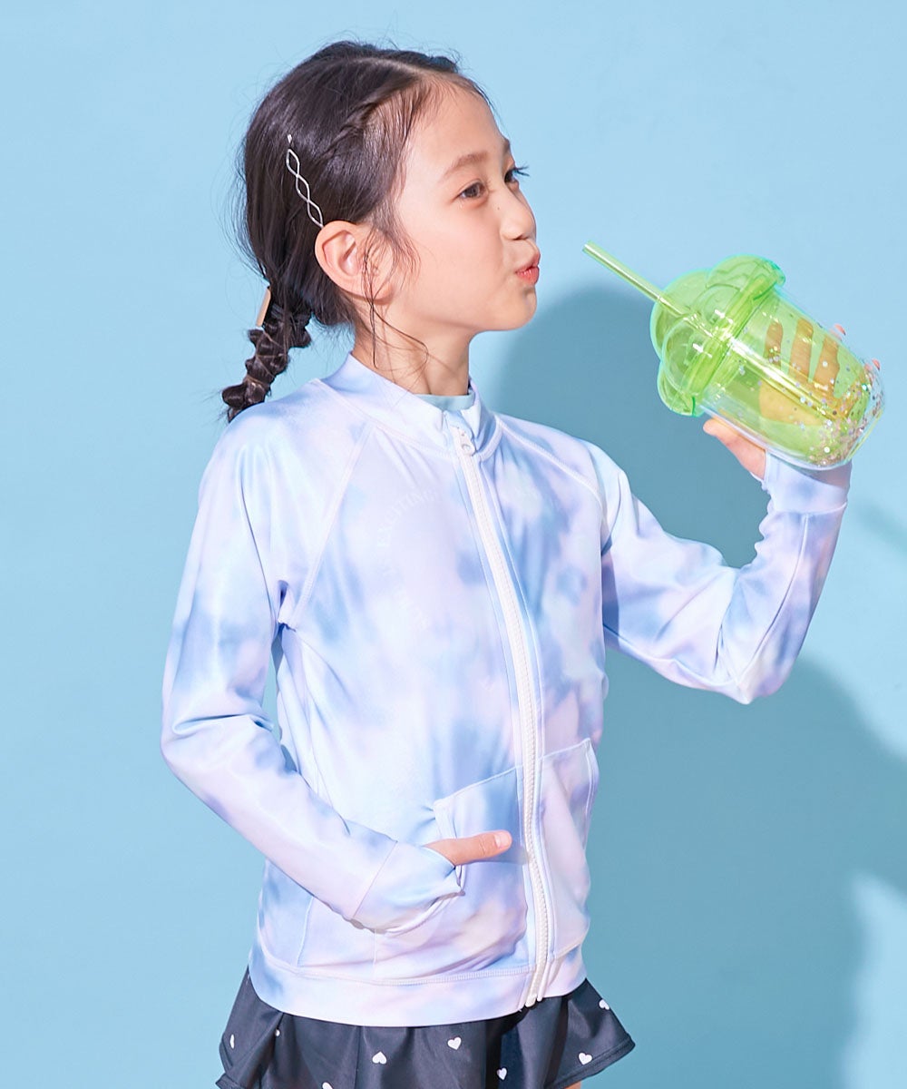 最大5%OFF】UVカット 無地＆柄 長袖ジップラッシュガード | 子供服の