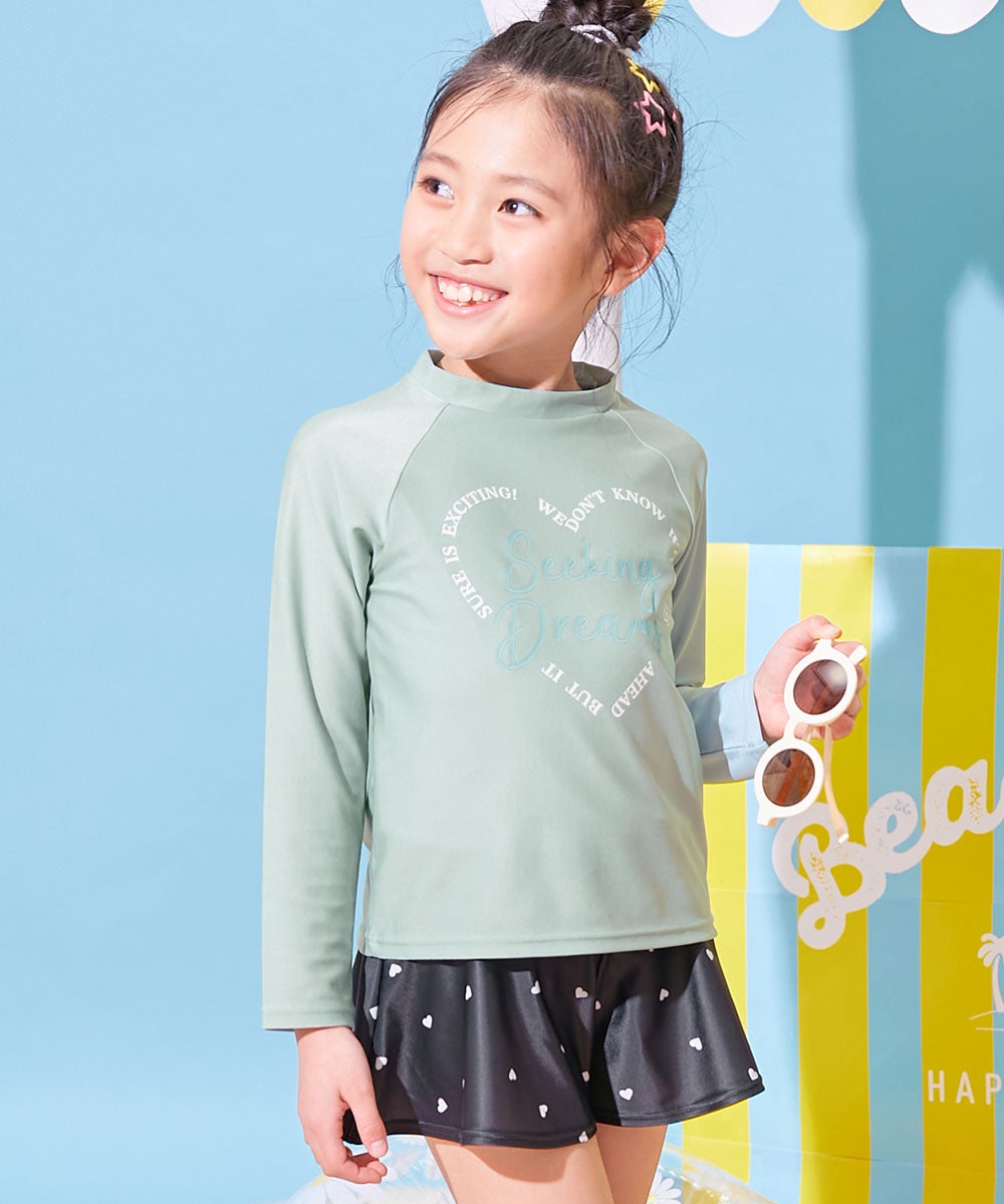 長袖・半袖が選べる インナー付き UVカット Tシャツ型セットアップ水着