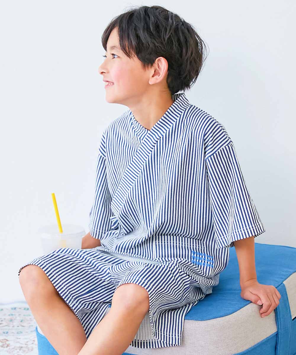 すぽっと着られる 着心地やわらか 無地 おやすみ甚平 | 子供服の通販