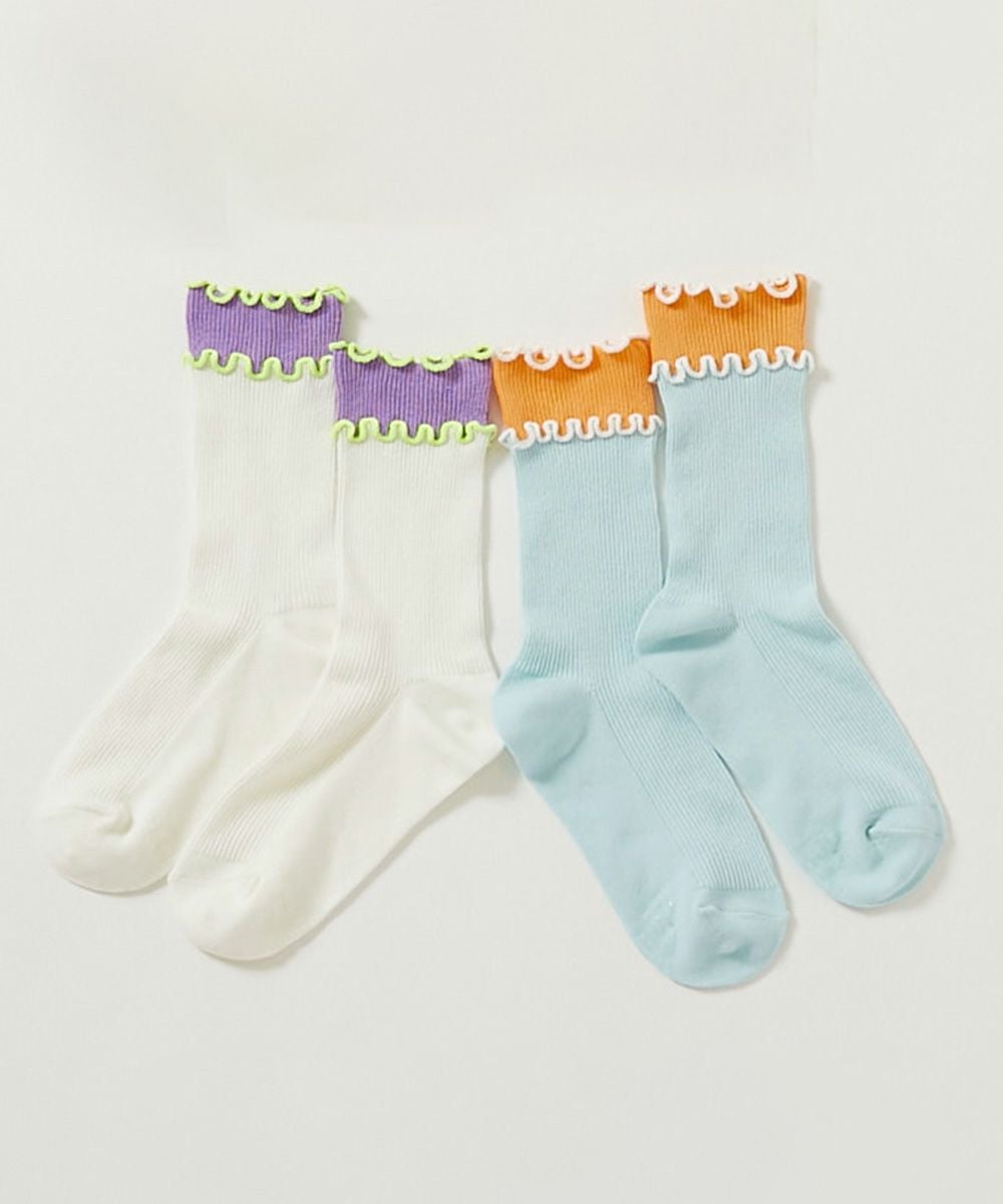 2足セット ネオンカラー メロウリブソックス | 子供服の通販