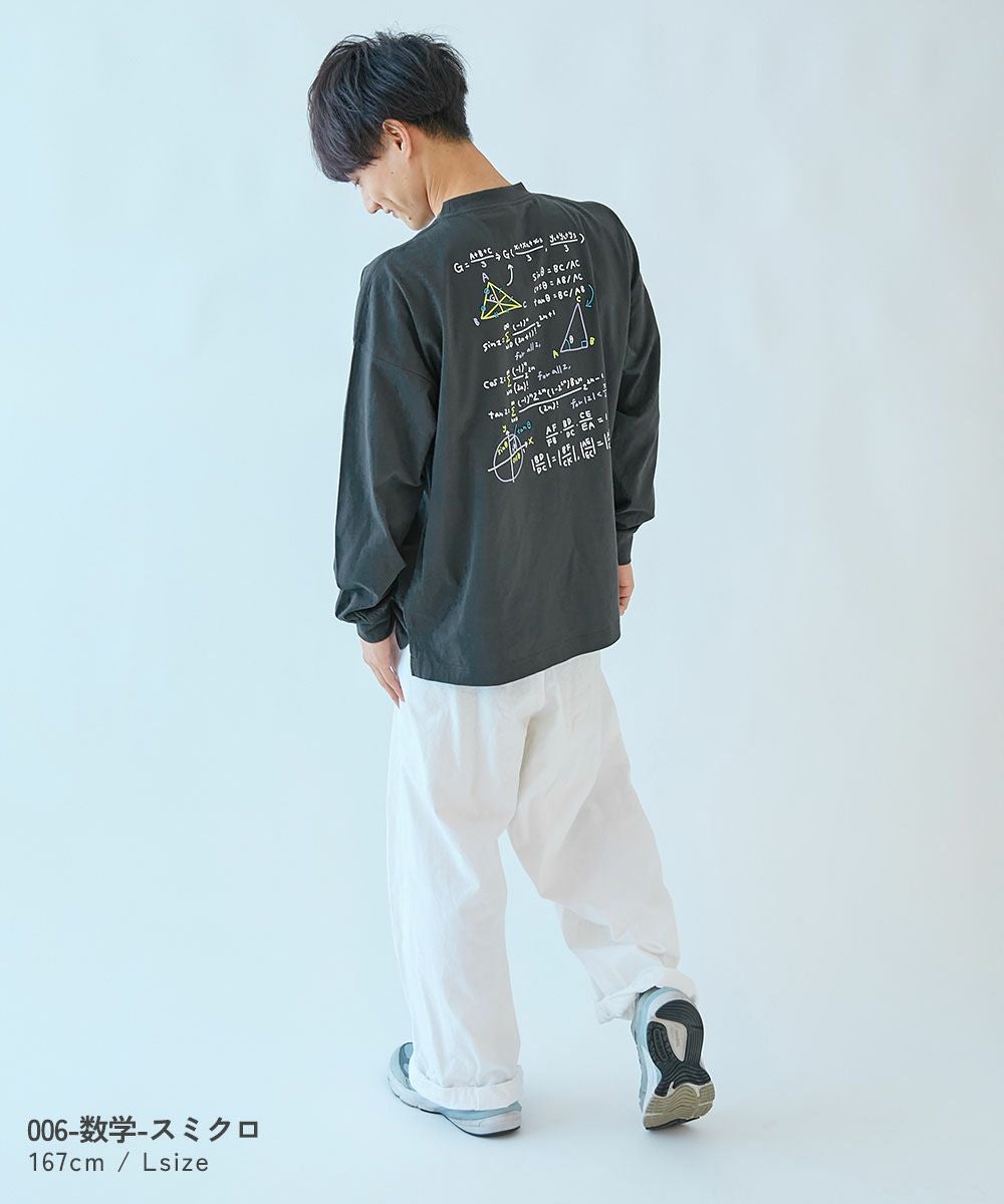 SPECIAL SALE 12%OFF】綿100％ 大人 デビラボ プリント 袖リブ 長袖T