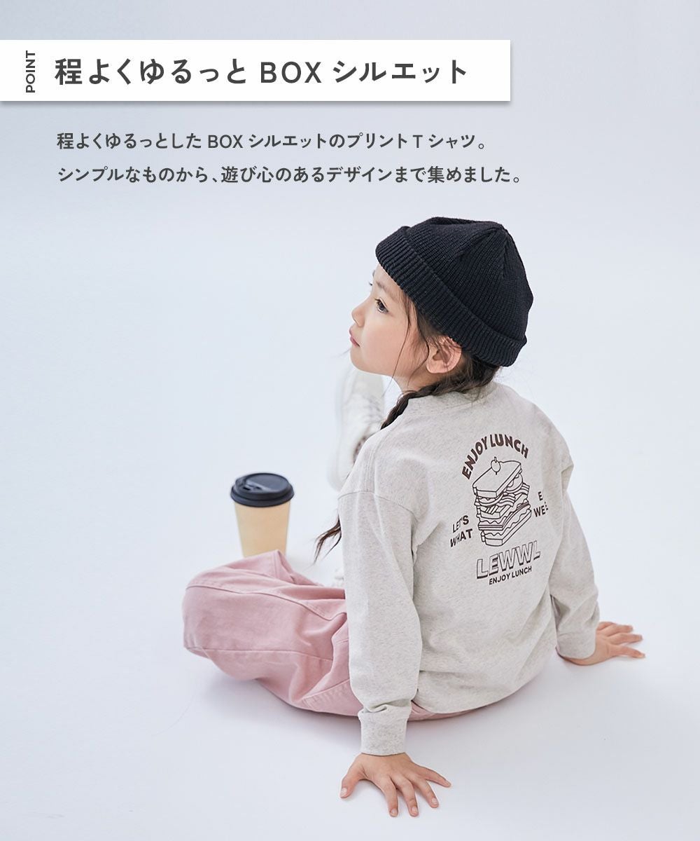 SPECIAL SALE 10%OFF】綿100％ デビラボ BOXシルエット プリント袖リブ