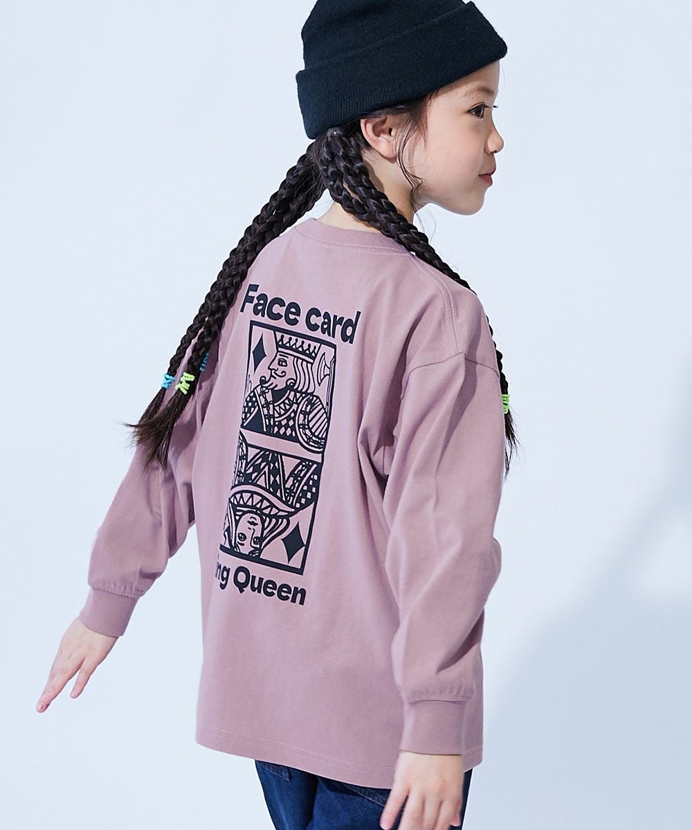 最大36%OFF】綿100％ デビラボ BIGシルエット プリント袖リブ 長袖T