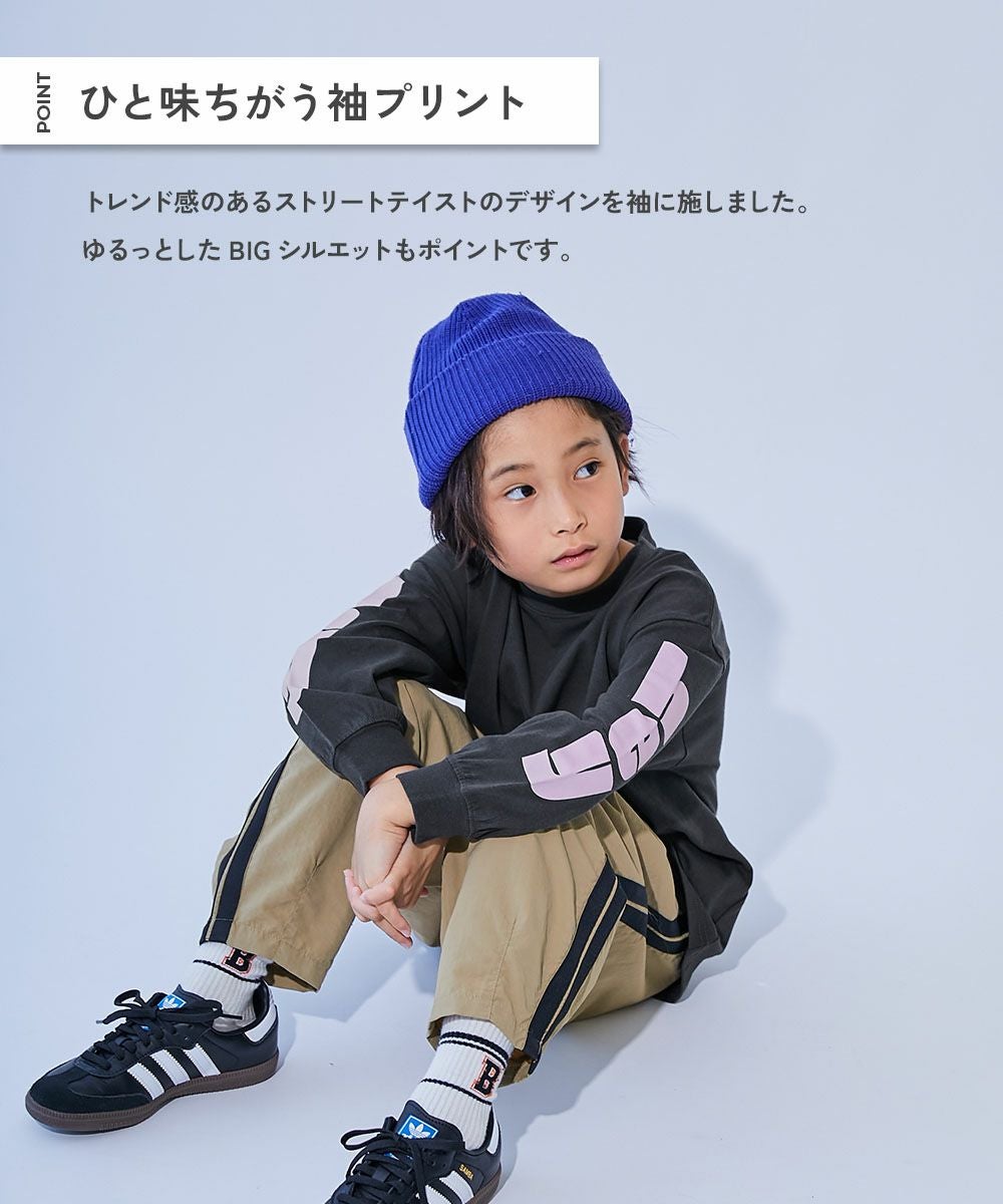 SPECIAL SALE 9%OFF】綿100％ デビラボ BIGシルエット 袖プリント袖