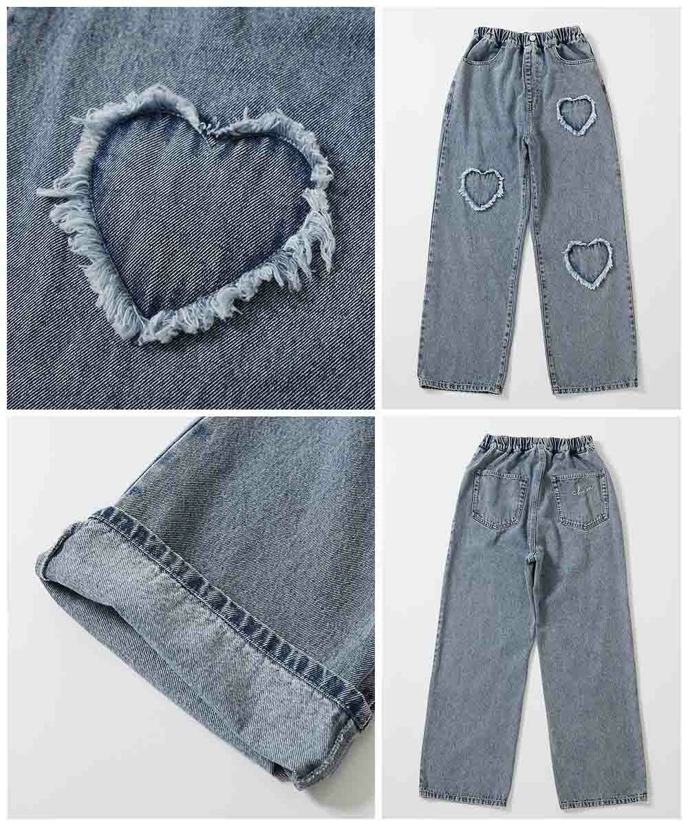 SPECIAL SALE 7%OFF】【chum】ハート刺繍 着映え デニムパンツ | 子供