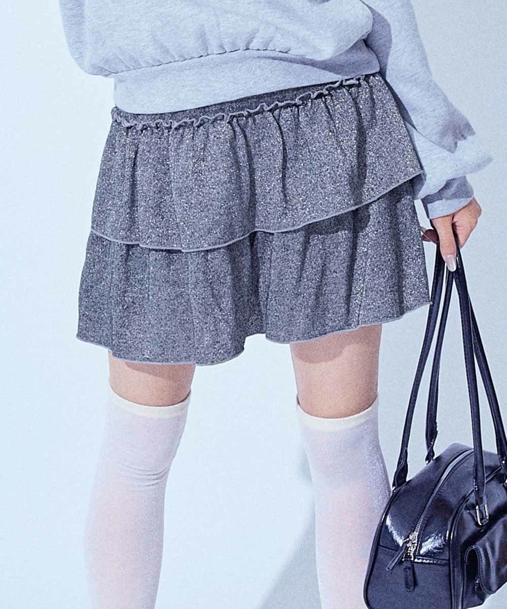 SPECIAL SALE 42%OFF】【chum】キラッとラメ フリルスカートパンツ