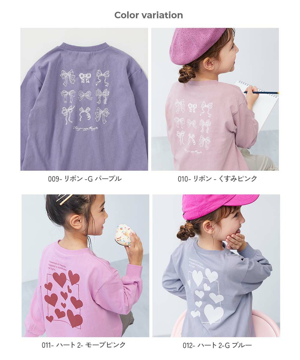 SPECIAL SALE 30%OFF】綿100％ デビラボ ガールズ プリント 長袖T