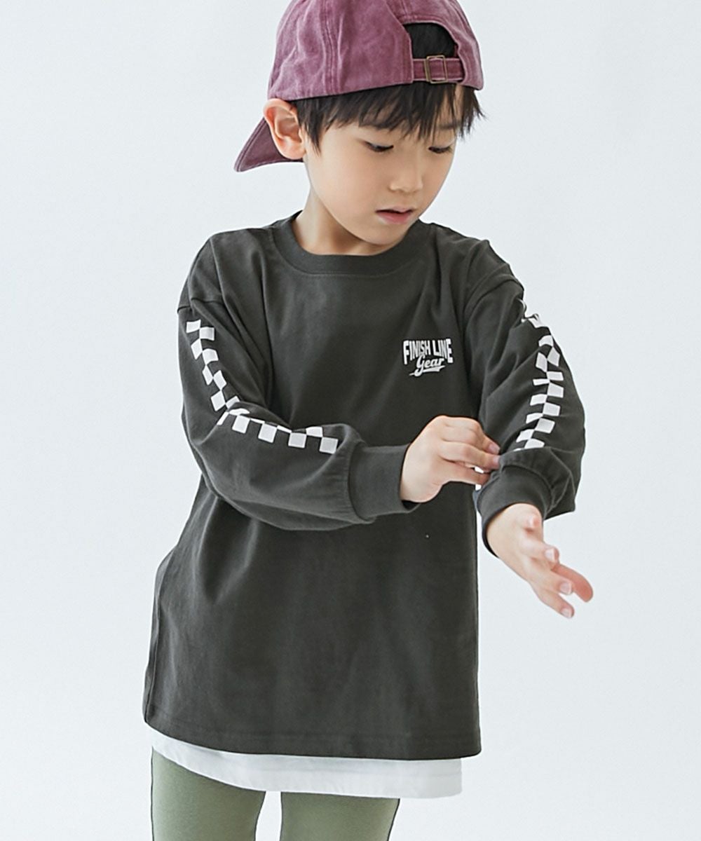 SPECIAL SALE 9%OFF】綿100％ デビラボ BIGシルエット プリント袖リブ