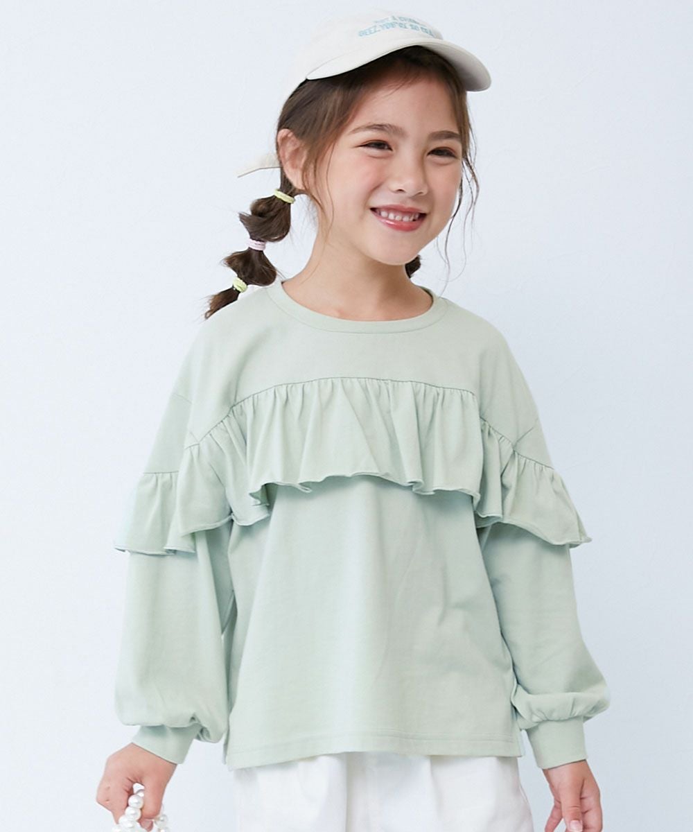 ♡新品タグ付き♡袖フリルデザイン裏起毛トップス♡ SALE 33%OFF】えらべるフリルチュール 裏起毛 トレーナー | 子供服の