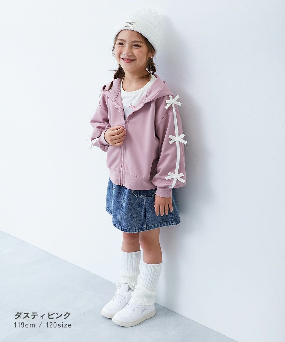 SPECIAL SALE 28%OFF】リボン付き サイドライン おめかし ジップ