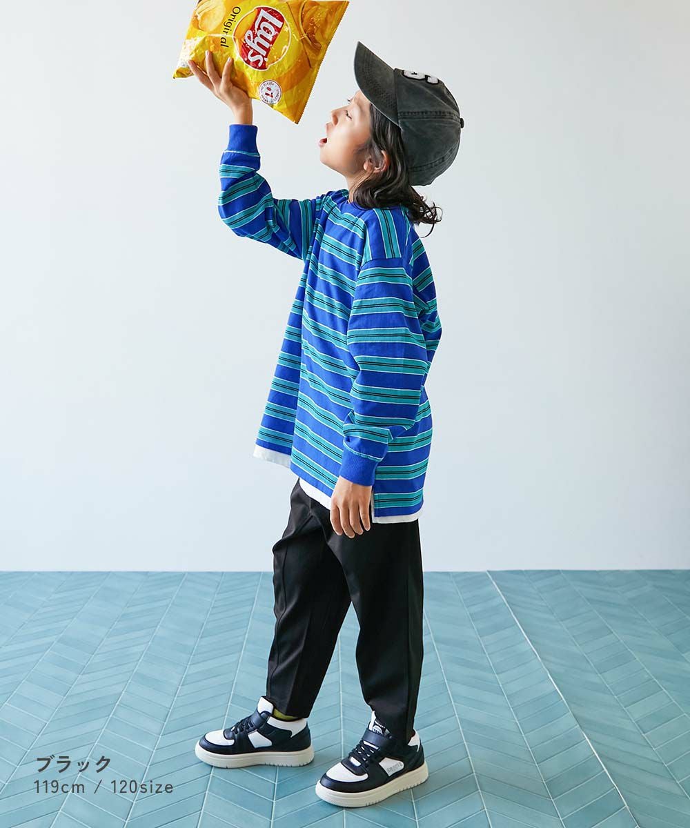 イージーウォッシュ】乾燥機OK マチ付き テーパードパンツ | 子供服の