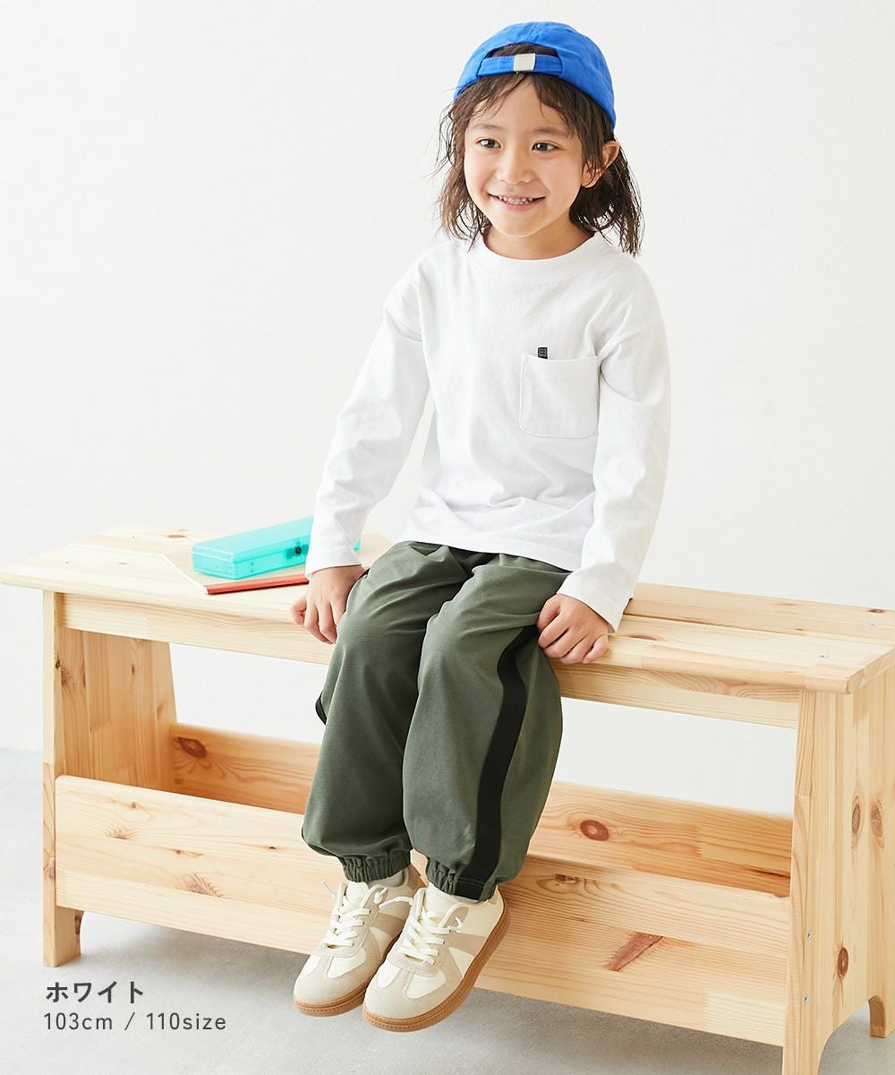 SPECIAL SALE 9%OFF】名札穴あかない 無地 ポケット付き クルーネック