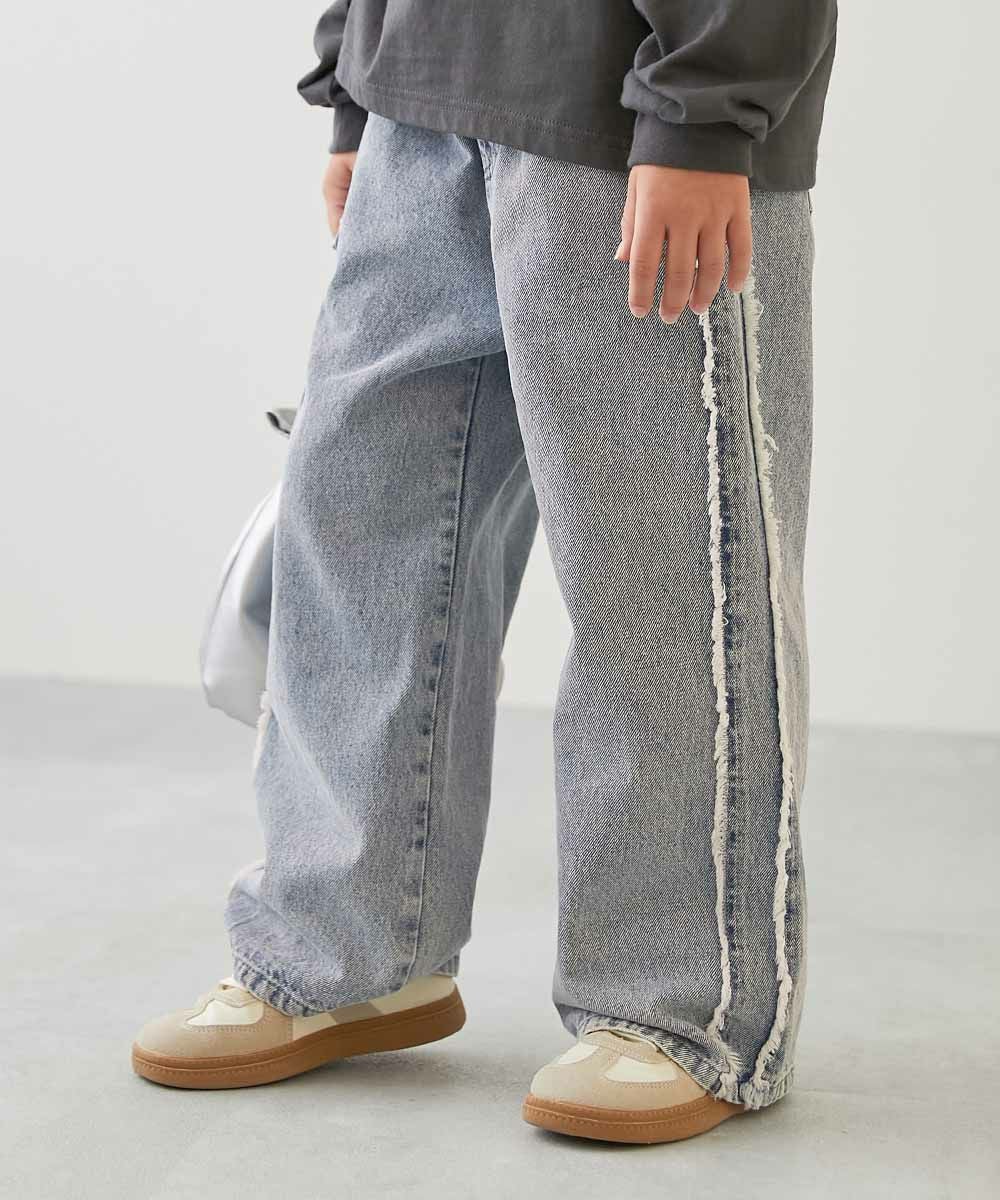 SPECIAL SALE 13%OFF】サイドフリンジ デニムパンツ | 子供服の通販