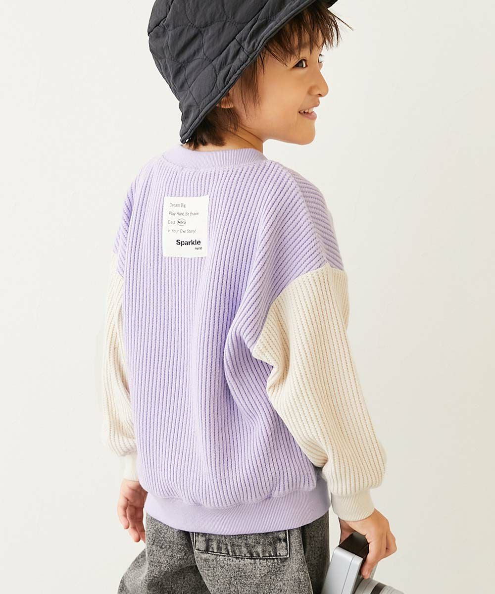 SALE 5%OFF】のびーるストレッチワッフル BIGシルエット トレーナー SALE 5%OFF】のびーるストレッチワッフル BIGシルエット トレーナー