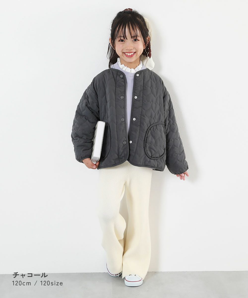 洗える ハートキルティング 裏あったかボアジャケット | 子供服の通販