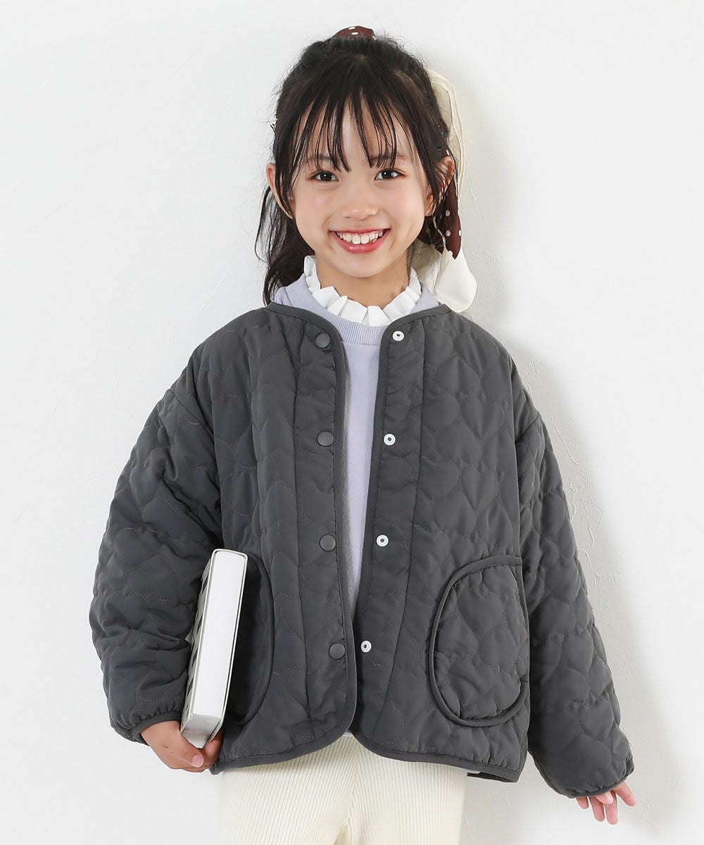 SALE 2%OFF】洗える ハートキルティング 裏あったかボアジャケット
