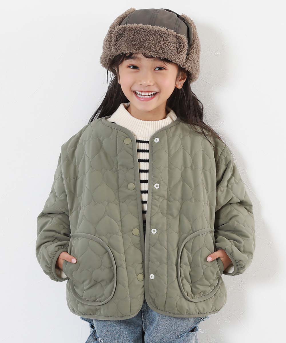 洗える ハートキルティング 裏あったかボアジャケット | 子供服の通販