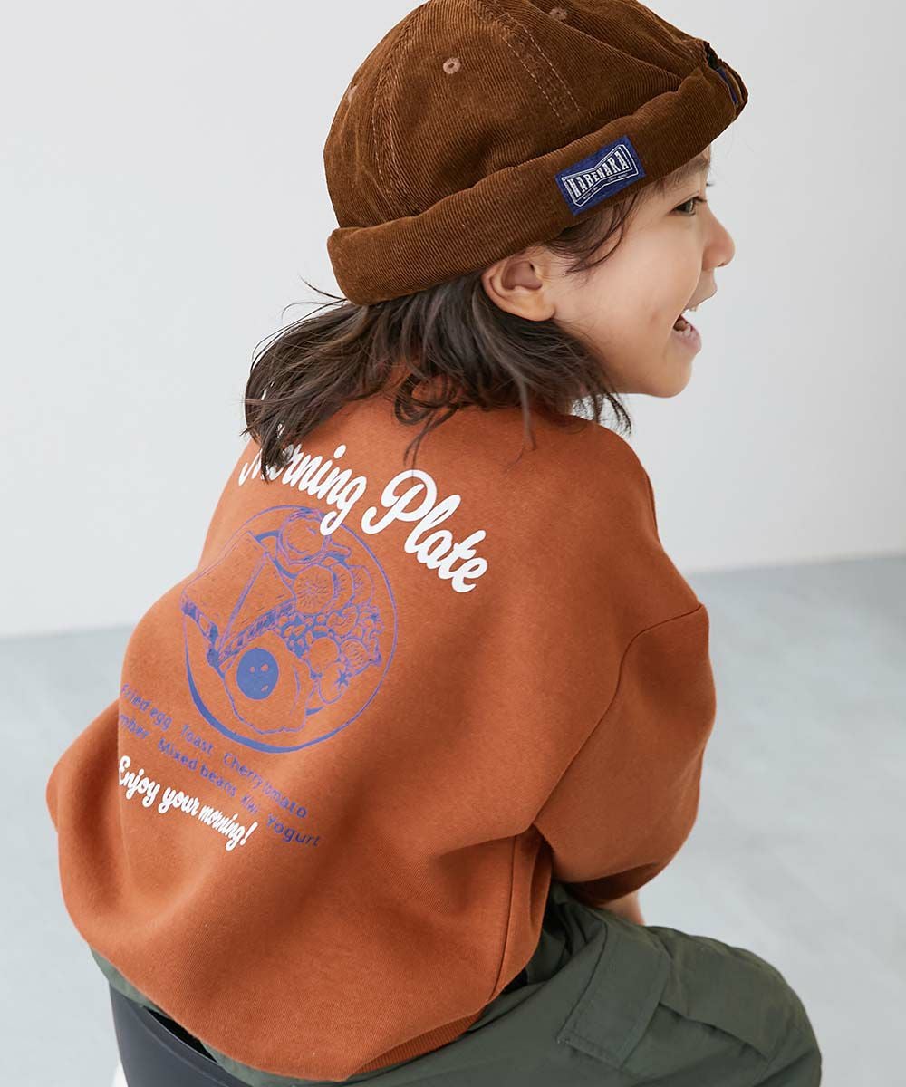 最大50%OFF】デビラボ プリント 裏起毛 BOXシルエット トレーナー