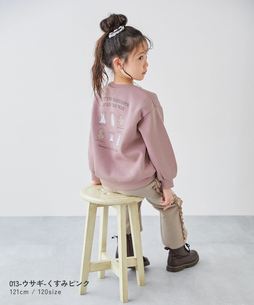 最大56%OFF】デビラボ ガールズ プリント ボリュームスリーブ 裏起毛