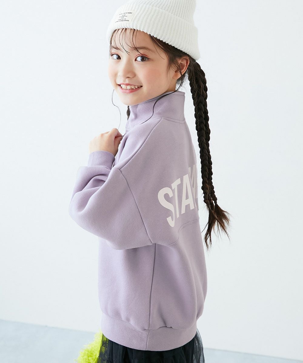 SALE 24%OFF】STANDARD バックロゴプリント ハーフジップ 裏起毛