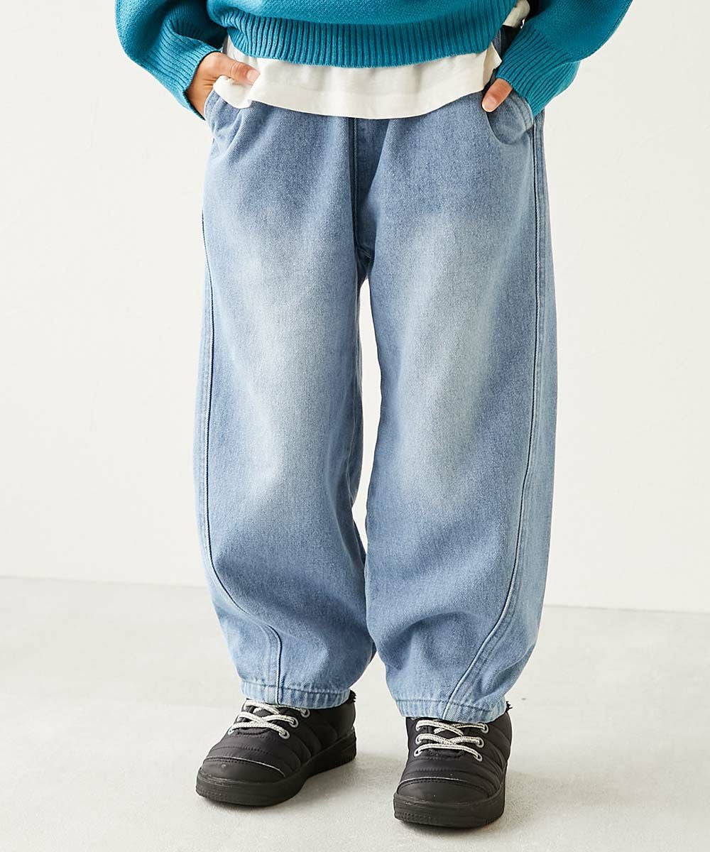 SALE 58%OFF】ひやっとしない イージーカーブ 裏起毛デニム | 子供服の