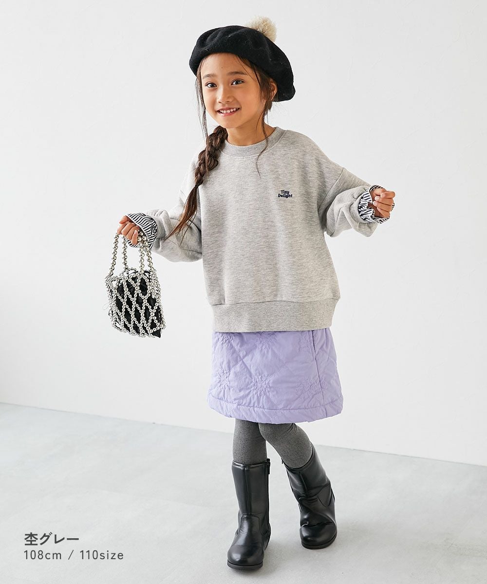 袖がかわいい 重ね着風 裏起毛トレーナー | 子供服の通販 デビロック
