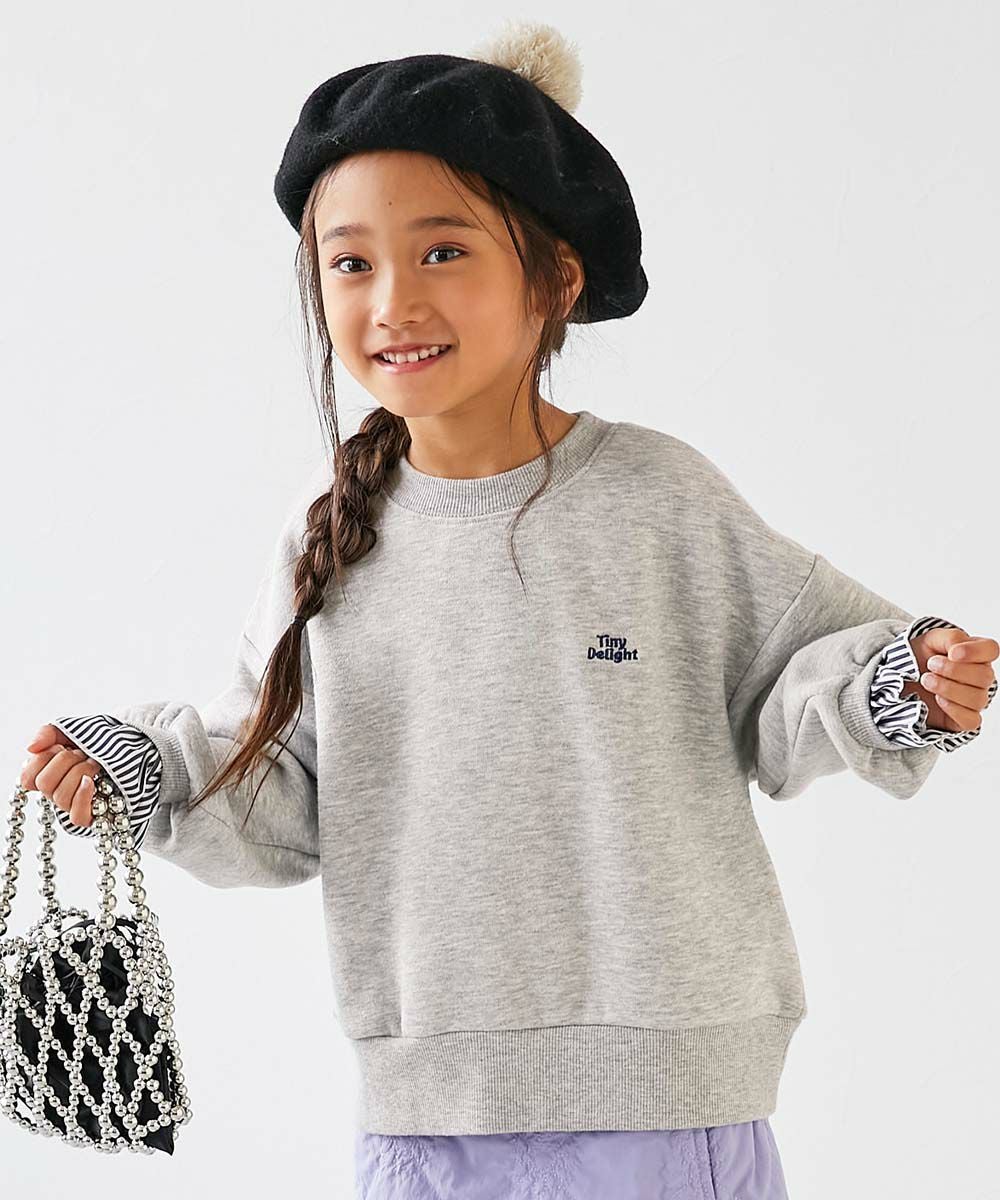 袖がかわいい 重ね着風 裏起毛トレーナー | 子供服の通販 デビロック