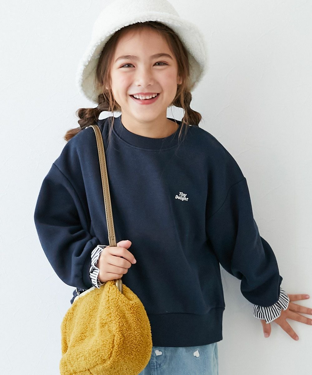 袖がかわいい 重ね着風 裏起毛トレーナー | 子供服の通販 デビロック
