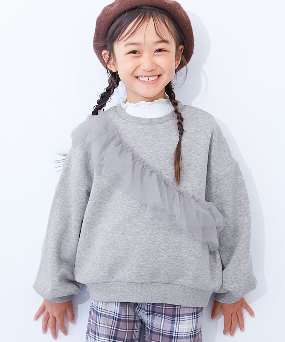 えらべるフリルチュール 裏起毛 トレーナー | 子供服の通販 デビロック