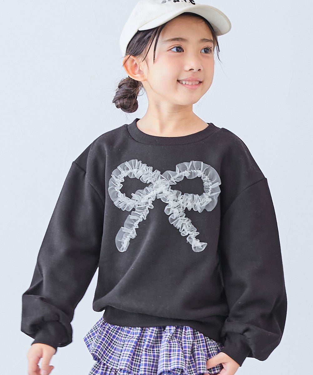えらべるチュールモチーフ 裏起毛トレーナー | 子供服の通販